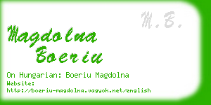 magdolna boeriu business card